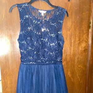Blue Sequin Dress